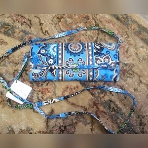 Vera Bradley Sleek Bali Blue Wallet NWT